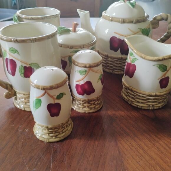 No Brand Other - 7pc Fruit-Themed Ceramic Tea Set (1037)